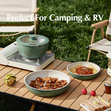 Load image into Gallery viewer, Redchef Ceramic Pots and Pans Set, Nonstick Kitchen Cookware Set with Detachable Handle, Non Toxic Cookware Set 16pcs, PFAS PFOA &amp; PTFE Free, RV Ceramic Cookware for Camping, Dishwasher/Oven Safe