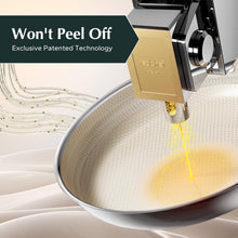Load image into Gallery viewer, Redchef Ceramic Nonstick Frying Pan 9.5-Inch with Honeycomb Coating, Stay-Cool Handle, Dishwasher &amp; Oven Safe, Induction Ready, PTFE PFAS-Free, All Cooktops
