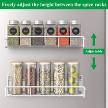 Load image into Gallery viewer, 6 Pack Magnetic Spice Rack Organizer for Refrigerator and Microwave Oven, Metal Fridge Shelf for Kitchen, Matt Black