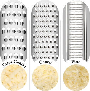 Manual Food Chopper Vegetable Cutter Cambom Cheese Grater Citrus Zester Lemon Zester Pack of 3-304 Stainless Steel