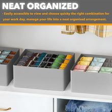 Load image into Gallery viewer, SpaceAid Drawer Organizer Clothes, 12 Pack Dresser Organizer Bins for Nursery, Closet Organization and Storage Dividers for Clothing, Baby Clothes, Underwears, Socks (Black)