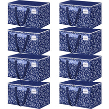 Load image into Gallery viewer, HomeHacks Moving Bags, Extra Large Size Moving Boxes, Heavy Duty Luggage Bags with Smooth Zipper and Sturdy Handles, Large Capacity &amp; Easy Loading Storage Totes for Space Saver 88L, 6-Pack, Blue