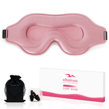 Load image into Gallery viewer, Sleep Eye Mask for Men Women, Sleeping Mask for Side Sleeper, Travel Blackout Night Blindfold Eye Shade Cover with Adjustable Strap (Black)