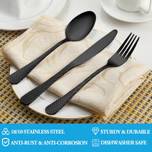 Load image into Gallery viewer, MUTNITT 30 Pcs Silverware Set Service for 6,Premium Stainless Steel Flatware Set,Mirror Polished Cutlery Utensil Sets,Durable Kitchen Eating Tableware Sets,Include Fork Knife Spoon,Dishwasher Safe