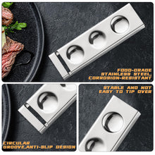 Load image into Gallery viewer, YellRin Knife Spoon Rests Stainless Steel Spoon Fork Knife Rest Rack Flatware Holder Set of 4 for Dining Table Hotel Restaurant ﻿ (size 3)