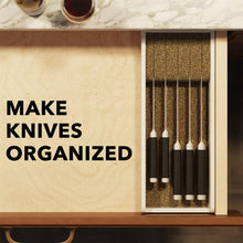 Load image into Gallery viewer, SpaceAid Knife Drawer Organizer Bamboo Insert Dock, Kitchen Steak Knives Holder Organizers Block for Drawer in Storage Organization (Small)