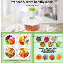 Load image into Gallery viewer, Brieftons Express Manual Food Chopper: 6.8-Cup, Hand Chopper Vegetable Cutter to Chop Veggies, Fruits, Herbs, Garlic Onion Chopper for Salsa, Salad, Pesto, Hummus, Guacamole, Coleslaw, Indian Cooking