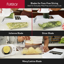 Load image into Gallery viewer, Vegetable Chopper and Mandoline Slicer for Kitchen, Food Chopper with Container &amp; Lid, Cheese Grater (8 in 1 - White)