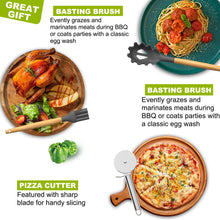 Load image into Gallery viewer, Umite Chef 36pcs Silicone Kitchen Cooking Utensils with Holder, Heat Resistant Cooking Utensils Sets Wooden Handle, Nonstick Kitchen Gadgets Tools Include Spatula Spoons Turner Pizza Cutter(Grey)