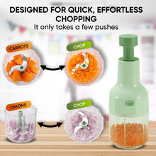 Load image into Gallery viewer, Brieftons Express Manual Food Chopper: 6.8-Cup, Hand Chopper Vegetable Cutter to Chop Veggies, Fruits, Herbs, Garlic Onion Chopper for Salsa, Salad, Pesto, Hummus, Guacamole, Coleslaw, Indian Cooking