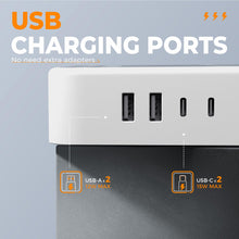 Load image into Gallery viewer, Surge Protector Power Strip, TESSAN 5FT Flat Extension Cord with Multiple Outlets, 12 Outlet Extender with 4 USB (2 USB-C), Flat Plug Power Strip, 1800J Surge Protection, Office, Dorm Essentials