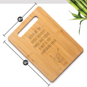 Housewarming Gifts for New Home - Bamboo Cutting Board with Engraved Message - New Home Essentials for Homeowners, Couples, Friends, or Family - Decorative Kitchen Gift Board, 12" x 8"