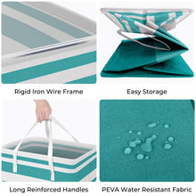 Load image into Gallery viewer, HomeHacks 2 Pack Large Laundry Baskets, Waterproof, Freestanding Laundry Hampers, Collapsible Clothes Hamper with Reinforced Handles in Laundry Room, College Dorm, Bathroom, Bedroom (Grey, 75Lx2)