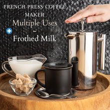 Load image into Gallery viewer, Mixpresso Stainless Steel French Press Coffee Maker 27 Oz 800 ml, Double Wall Insulated French Press Stainless Steel &amp; Tea Brewer Easy Clean &amp; Easy Press Strong Quality Metal Coffee Press.