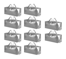 Load image into Gallery viewer, SpaceAid Heavy Duty Moving Bags, Extra Large Storage Totes W/Backpack Straps Strong Handles &amp; Zippers, Alternative to Moving Boxes, Packing &amp; Moving Supplies, Black (8 Pack)