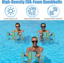 Load image into Gallery viewer, Triangular Aquatic Exercise Dumbbells, 2PCS Water Dumbbells, EVA Foam Water Weights, Water Fitness Exercises Equipment for Youth, Women, Adults