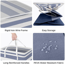 Load image into Gallery viewer, HomeHacks 2 Pack Large Laundry Baskets, Waterproof, Freestanding Laundry Hampers, Collapsible Clothes Hamper with Reinforced Handles in Laundry Room, College Dorm, Bathroom, Bedroom (Grey, 75Lx2)