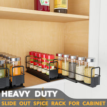 Load image into Gallery viewer, SpaceAid Pull Out Spice Rack Organizer for Cabinet, Heavy Duty Slide Out Seasoning Kitchen Organizer, Cabinet Organizer, with Labels, 5.2&quot; W x10.75 D x10 H, 2 Drawers 2-Tier