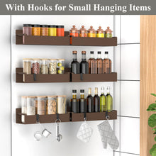 Load image into Gallery viewer, 4 Pack Magnetic Spice Rack Organizer for Refrigerator and Oven, Black Fridge Organizers and Storage for Kitchen