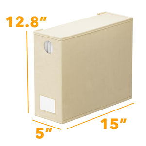 SpaceAid 8 Pack Bed Sheet Organizers and Storage, Foldable Sheet Organizer for Linen Closet, Sheets Set Folder Keeper with Window XL (Queen & King Size) Bedding Container (Beige, 8 Pack)