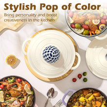 Load image into Gallery viewer, Enameled Cast Iron Dutch Oven - Umite Chef 5QT Pot with Lid &amp; Cotton Potholders - Heavy-Duty Cookware for Bread Baking, Braising, Stews, Roasting(Cream White)