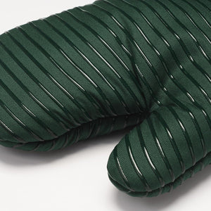 Beneno Non-Slip Silicone Textured Cotton Oven Mitts, Heat Resistant up to 500° F, Flexible Grip with 14.3"x7" Longer Protection, Durable 100% Cotton Oven Mitts for Kitchen & Barbecue, 2-Pack, Green