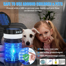 Load image into Gallery viewer, Bug Zapper Outdoor,Solar Mosquito Zapper Rechargeable Waterproof,Electric Fly Zapper for Outdoor Indoor Home Garden Patio Backyard （Blue）