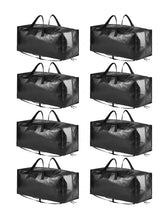 Load image into Gallery viewer, SpaceAid Heavy Duty Moving Bags, Extra Large Storage Totes W/Backpack Straps Strong Handles &amp; Zippers, Alternative to Moving Boxes, Packing &amp; Moving Supplies, Black (8 Pack)