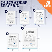 Load image into Gallery viewer, Vacuum Seal Bags for Clothing Travel, 10 Jumbo - Space Saver Vacuum Storage Bags, Blanket &amp; Clothes Storage Bags Vacuum Sealed – Hand Pump Included, Bolsas Para Guardar Ropa Al Vacío
