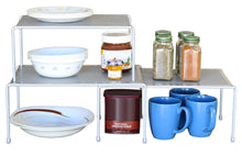 Load image into Gallery viewer, Expandable Cabinet Shelf Organizer for Kitchen Cabinet and Counter, Grey