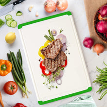 Load image into Gallery viewer, Large Cutting Boards for Kitchen - 18 x 12 Inch Plastic Dishwasher Safe Cutting Board with Deep Juice Groove - Non-Slip, Durable Carving Board for Vegetables, Fruits and Meats