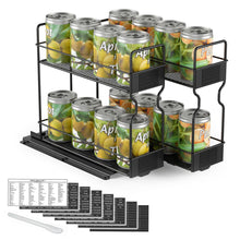 Load image into Gallery viewer, SpaceAid Pull Out Spice Rack Organizer for Cabinet, Heavy Duty Slide Out Seasoning Kitchen Organizer, Cabinet Organizer, with Labels, 5.2&quot; W x10.75 D x10 H, 2 Drawers 2-Tier