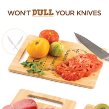 Load image into Gallery viewer, Housewarming Gifts for New Home - Bamboo Cutting Board with Engraved Message - New Home Essentials for Homeowners, Couples, Friends, or Family - Decorative Kitchen Gift Board, 12&quot; x 8&quot;