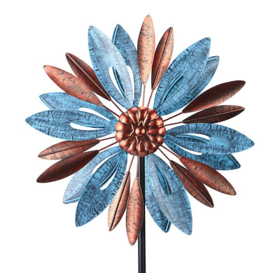 WONDER GARDEN Wind Spinners Outdoor - 2 Pack Small Metal Hummingbird Green Wind Spinner Windmill, Wind Sculpture for Yard Patio Lawn Decor