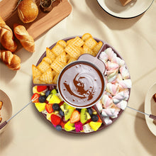 Load image into Gallery viewer, MINI Melting Fondue Set, 10oz Electric Chocolate Melting Pot with 6PCS Forks, Cute Chocolate Fondue Fountain, Warmer Machine for Milk Chocolate, Cheese, Butter, Candy (Coffee)