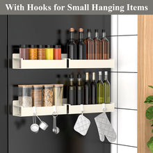 Load image into Gallery viewer, 4 Pack Magnetic Spice Rack Organizer for Refrigerator and Oven, Black Fridge Organizers and Storage for Kitchen
