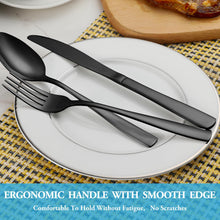 Load image into Gallery viewer, MUTNITT 30 Pcs Silverware Set Service for 6,Premium Stainless Steel Flatware Set,Mirror Polished Cutlery Utensil Sets,Durable Kitchen Eating Tableware Sets,Include Fork Knife Spoon,Dishwasher Safe