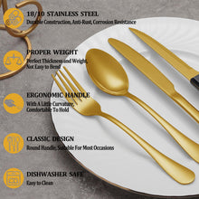 Load image into Gallery viewer, 24 Pcs Silverware Set with Steak Knives Service for 4,Stainless Steel Flatware Set,Mirror Polished Cutlery Utensil Set,Home Kitchen Eating Tableware Set,Include Fork Knife Spoon Set,Dishwasher Safe