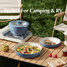 Load image into Gallery viewer, Redchef 32pcs Ceramic Pots and Pans Set Non Stick, Nonstick Kitchen Cookware Set with Detachable Handle, Non Toxic, PFAS PFOA &amp; PTFE Free, RV Ceramic Cookware Set for Camping, Dishwasher/Oven Safe