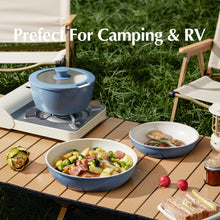 Load image into Gallery viewer, Redchef Ceramic Pots and Pans Set, Nonstick Kitchen Cookware Set with Detachable Handle, Non Toxic Cookware Set 16pcs, PFAS PFOA &amp; PTFE Free, RV Ceramic Cookware for Camping, Dishwasher/Oven Safe