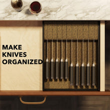 Load image into Gallery viewer, SpaceAid Large Knife Drawer Organizer Bamboo Insert Dock, Kitchen Steak Knives Holder Organizers Block for Drawer in Storage Organization (Large)