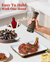 Load image into Gallery viewer, Electric Salt and Pepper Grinder, Stainless Steel Rechargeable Salt and Pepper Grinder Set with 4.5 oz Large Capacity, 1.8&quot; Wide Mouth, Adjustable Coarseness, Ideal for Kitchen