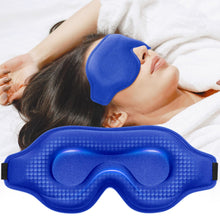 Load image into Gallery viewer, Sleep Eye Mask for Men Women, Sleeping Mask for Side Sleeper, Travel Blackout Night Blindfold Eye Shade Cover with Adjustable Strap (Black)