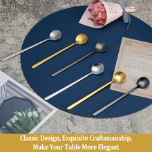 Load image into Gallery viewer, 12 Pcs Coffee Spoons Set, 6.7&quot; Gold Tea Spoons Long Handle, Gold Small Teaspoons, Stainless Steel Espresso Spoon, Long Spoon for Stirring, Coffee Bar Accessories