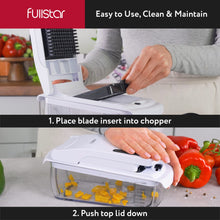 Load image into Gallery viewer, Vegetable Chopper and Spiralizer - Food Chopper with Container, Fruit Slicer, Kitchen Gadgets &amp; Accessories, Home Essentials (4 in 1, White)