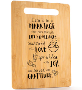 Housewarming Gifts for New Home - Bamboo Cutting Board with Engraved Message - New Home Essentials for Homeowners, Couples, Friends, or Family - Decorative Kitchen Gift Board, 12" x 8"