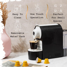 Load image into Gallery viewer, Mixpresso Black Espresso Coffee Machine – Compact 1400W Single Serve Coffee Maker Compatible with Nespresso OriginalLine Capsules, One-Touch Operation, 19-Bar Italian Pump, 27oz Water Tank