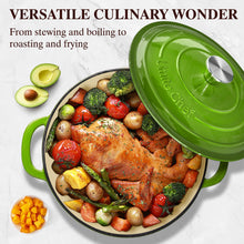 Load image into Gallery viewer, Enameled Cast Iron Dutch Oven - Umite Chef 5QT Pot with Lid &amp; Cotton Potholders - Heavy-Duty Cookware for Bread Baking, Braising, Stews, Roasting(Cream White)