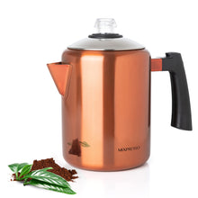 Load image into Gallery viewer, Mixpresso Stainless Steel Stovetop Coffee Percolator, 52 oz Classic Percolator Coffee Pot, Excellent As Camping Pot, 12 Cup Stainless Steel Camping Coffee Makers, Cool-Touch Handle.