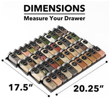 Load image into Gallery viewer, SpaceAid Spice Drawer Organizer with 28 Spice Jars, 386 Spice Labels, 4 Tier Seasoning Rack Tray Insert for Kitchen Drawers, 13&quot; Wide x 17.5&quot; Deep